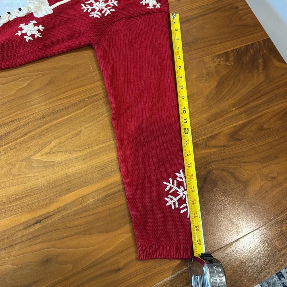 NWT! Vintage Hasting and Smith Red Ice Skating Holiday Sweater From Carson's! - Picture 10 of 10